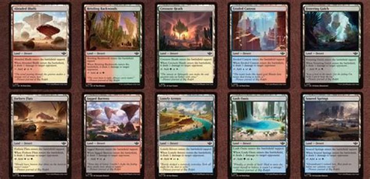 Are lands colored?