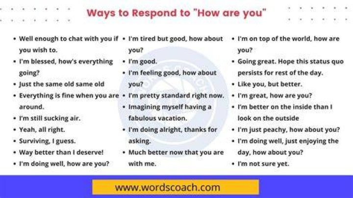 How do you respond to whats wrong?